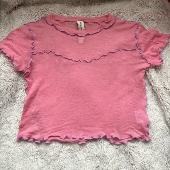 Eliza Faulkner Tops - Eliza Faulkner Gigi baby tee in rose